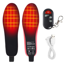 跨境大码发热鞋垫 家用智能温控电加热鞋垫锂电池 可裁剪暖脚宝