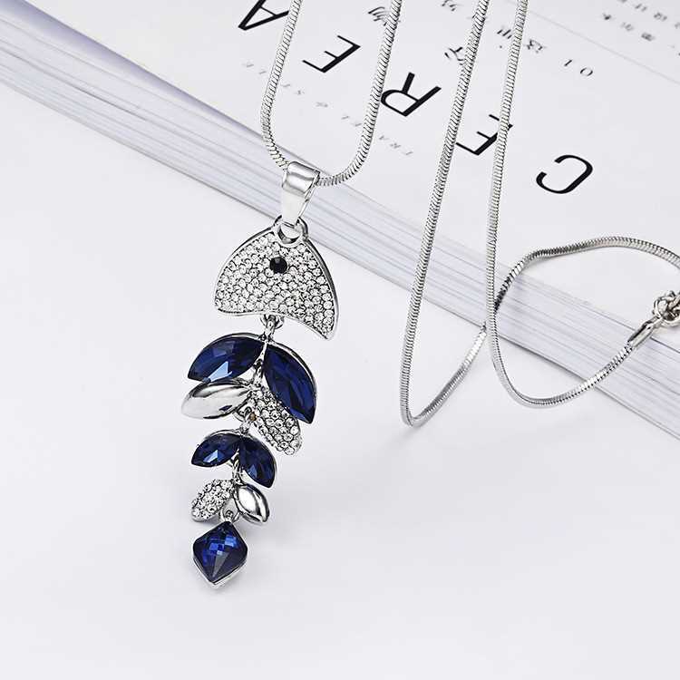 YH ~ estilo coreano simple nuevo personalizado Fishbone suéter cadena transfronteriza largo todo-fósforo ropa colgante collar de moda para las mujeres