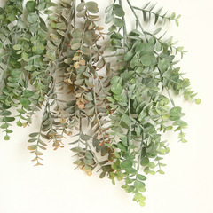 金錢葉尤加利植絨仿真花廠家家居裝飾婚慶手捧花植物假花MW20207