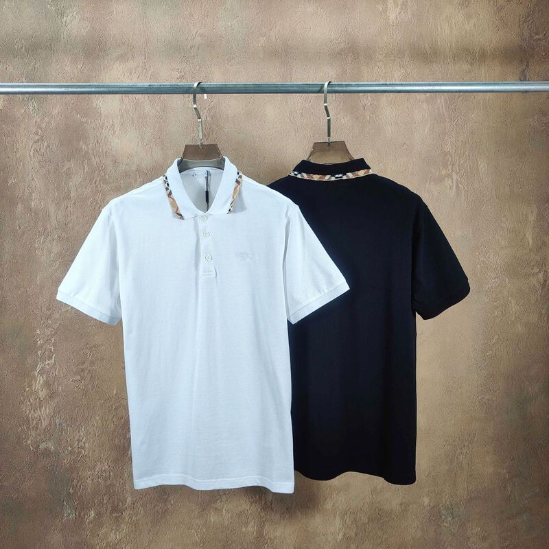 European Cross-Border Bu Men's Business Fashion Plaid Polo Shirt Summer Casual Turn-Down Collar Short-Sleeve Top Wholesale Dropshipping