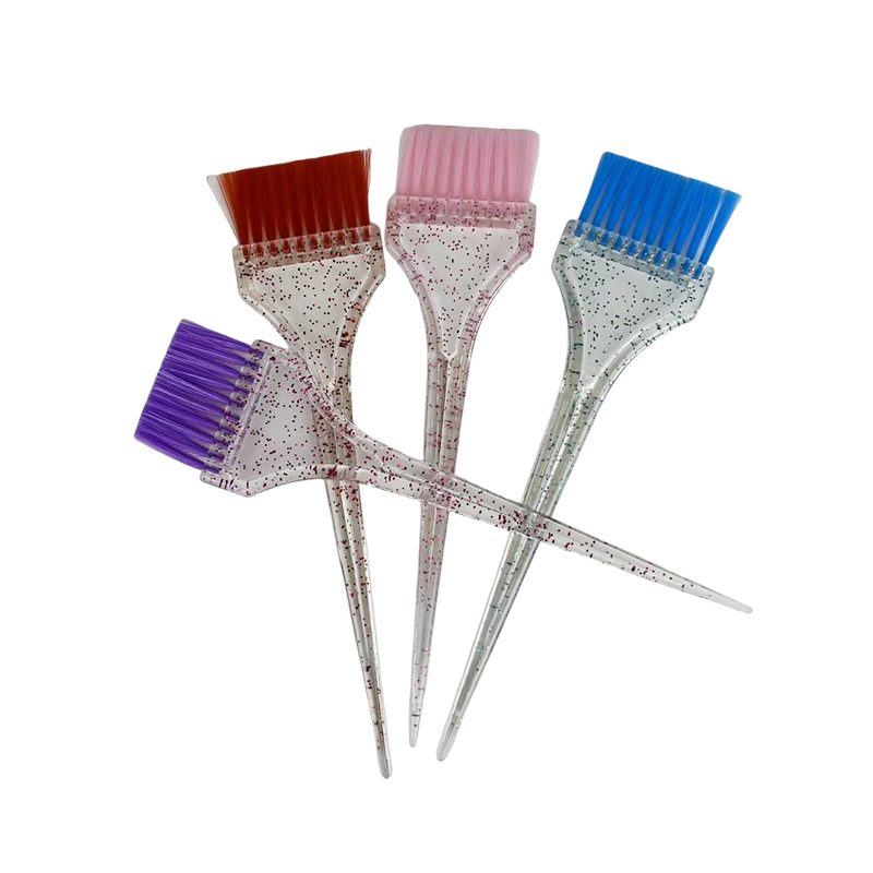 Casa de peluquería brillante pincel de teñido de quemado peluquería salón de peluquería cabello blando cepillo de aceite de color mango transparente cepillo de enfermería image 5