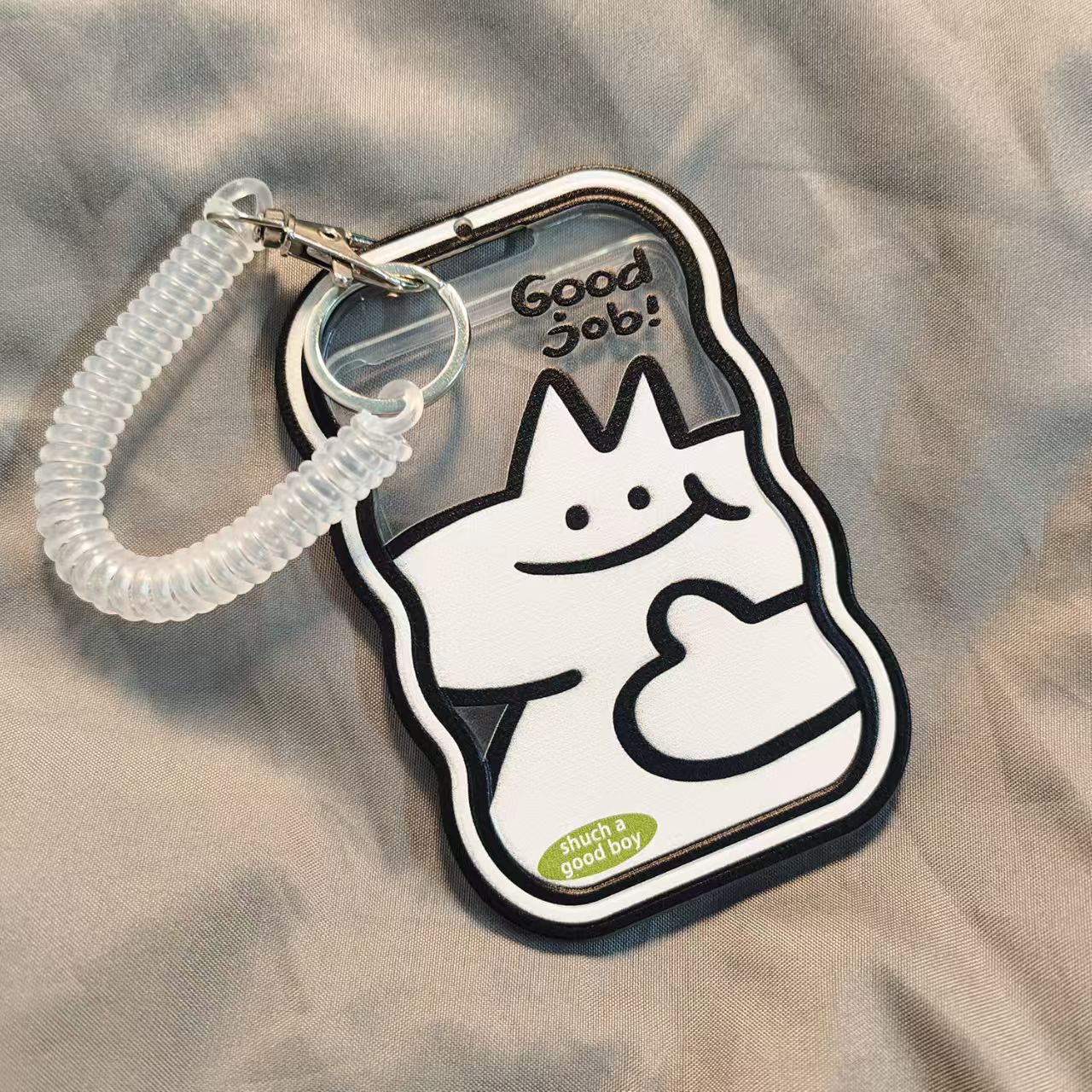 hmm貓咪證件飯卡門禁身份證卡套帶掛繩校園卡公交卡卡套學生