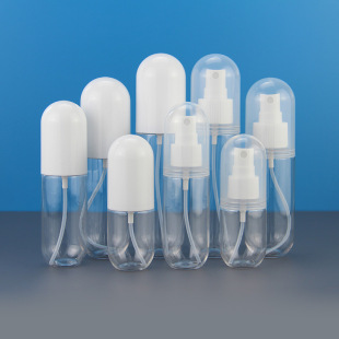 30 50 80 100ml Transparent Spray Capsule Bottle Cosmetic Travel Makeup Water Bottling Pill Bottle