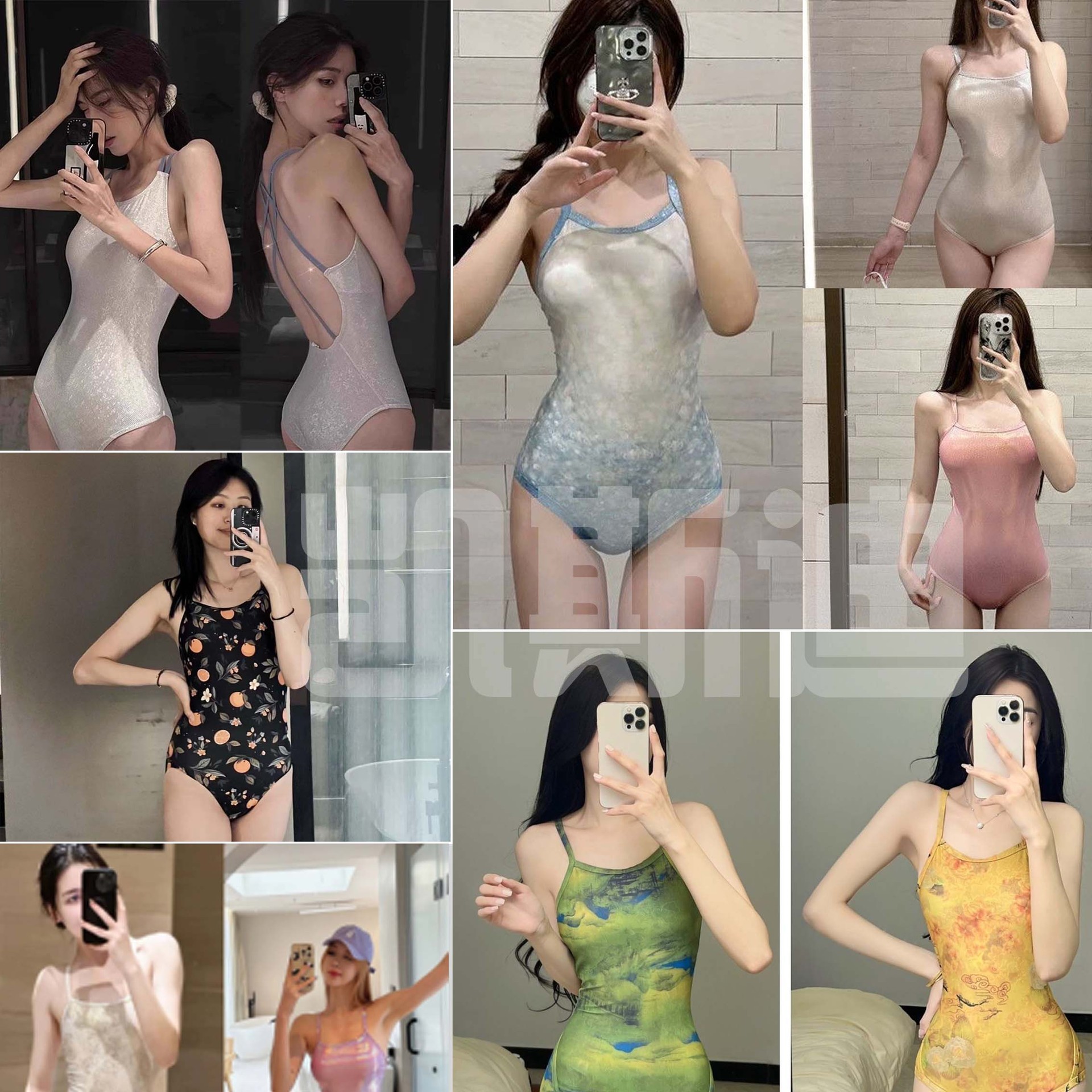 2025 racing collection multi-color glossy small chest siamese professional sports dance swimsuit women‘s training wear swimsuit