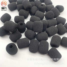 耳机耳塞咪棉套 话筒海绵 挖孔海绵咪套 黑色话筒咪套海绵