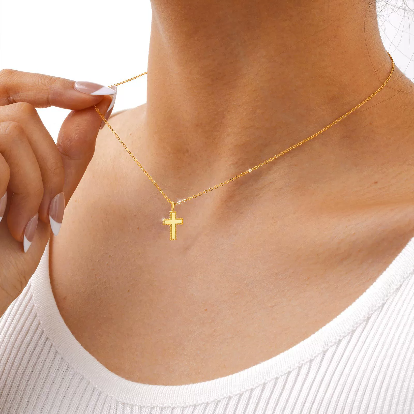 Trend necklace stainless steel, universal pendant, small design chain for key bag , European style, simple and elegant design, trend of season