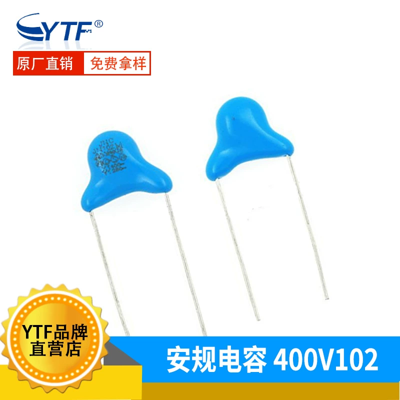 В наличии: защитный конденсатор Y1 400V102K 1NF, шаг выводов 10 мм, для источников питания, от производителя безопасных керамических конденсаторов.