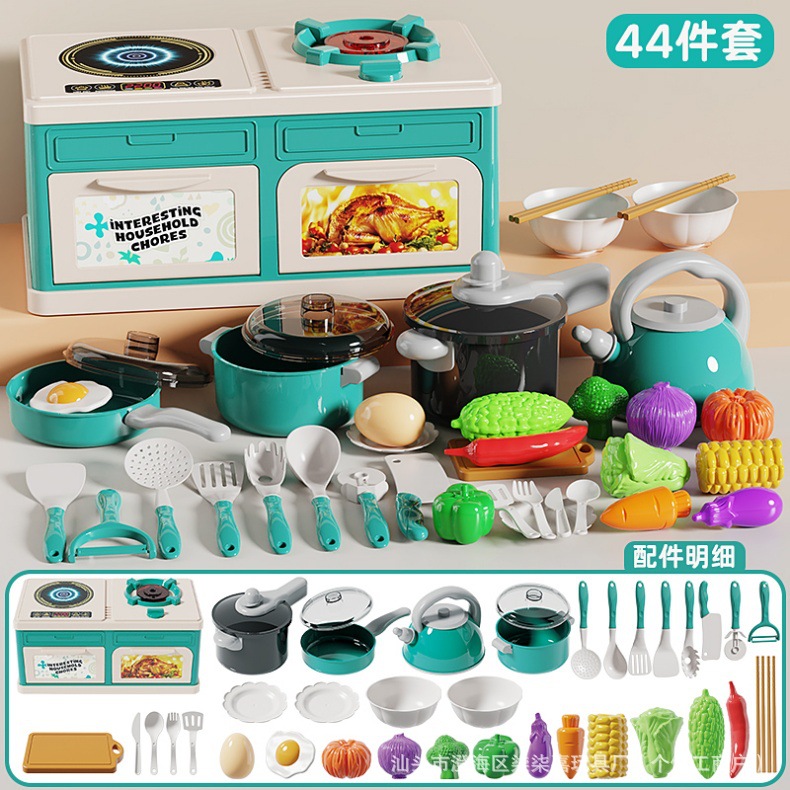 Kit de cocina simulado de 44 piezas - Maca Green