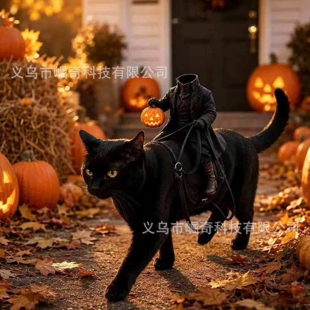 跨境新品The Headless Horseman Rider Pet Costume无头骑士骑手