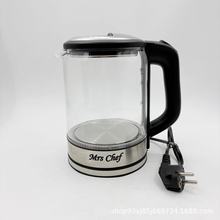 跨境批發大量燒水壺MY-1802玻璃1.8L電水壺熱水壺electric kettle
