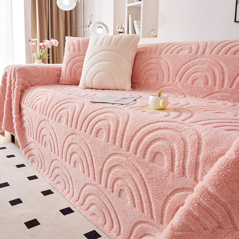 La tela de la cubierta del sofá se puede cubrir con sensación de alta calidad, manta de sofá, toalla de sofá de felpa de otoño e invierno, 2024 nueva toalla de cubierta completa