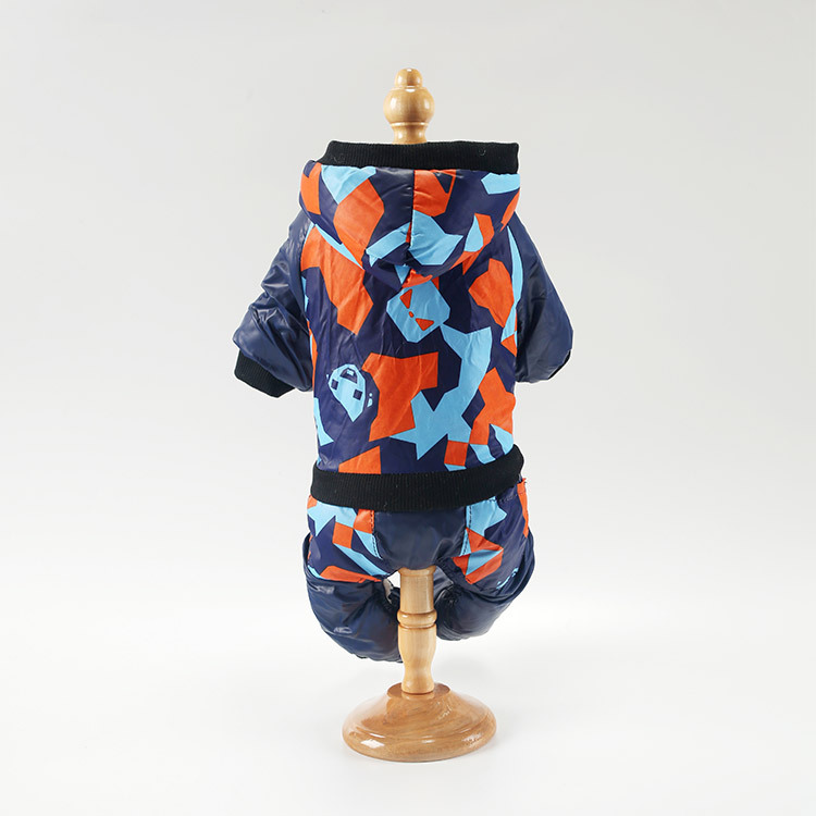 Amazon caliente Otoño e Invierno ropa para mascotas perro de cuatro patas ropa acolchada de algodón cómodo cálido forrado de lana con capucha ropa para perros