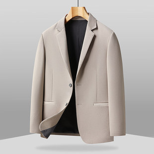 Men's Casual Suit 2025 Spring and Autumn Pineapple Pig Korean Business Single West Middle-aged and Young Solid Color Fashionable Suit Jacket