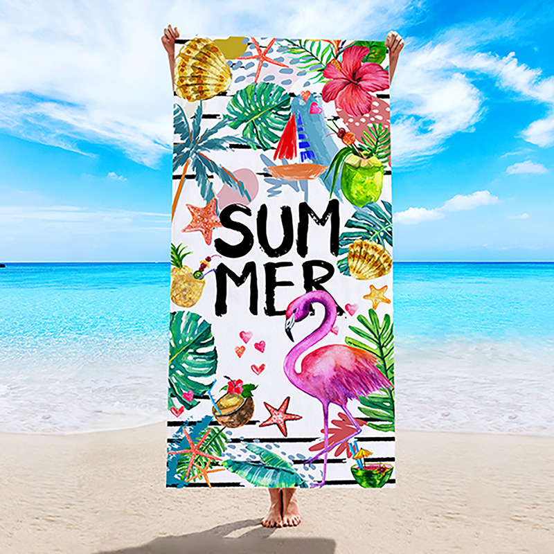 Toalla de playa transfronteriza, toalla de secado rápido, toalla de baño de microfibra, comercio exterior, Amazon, chal de natación con estampado digital europeo y americano