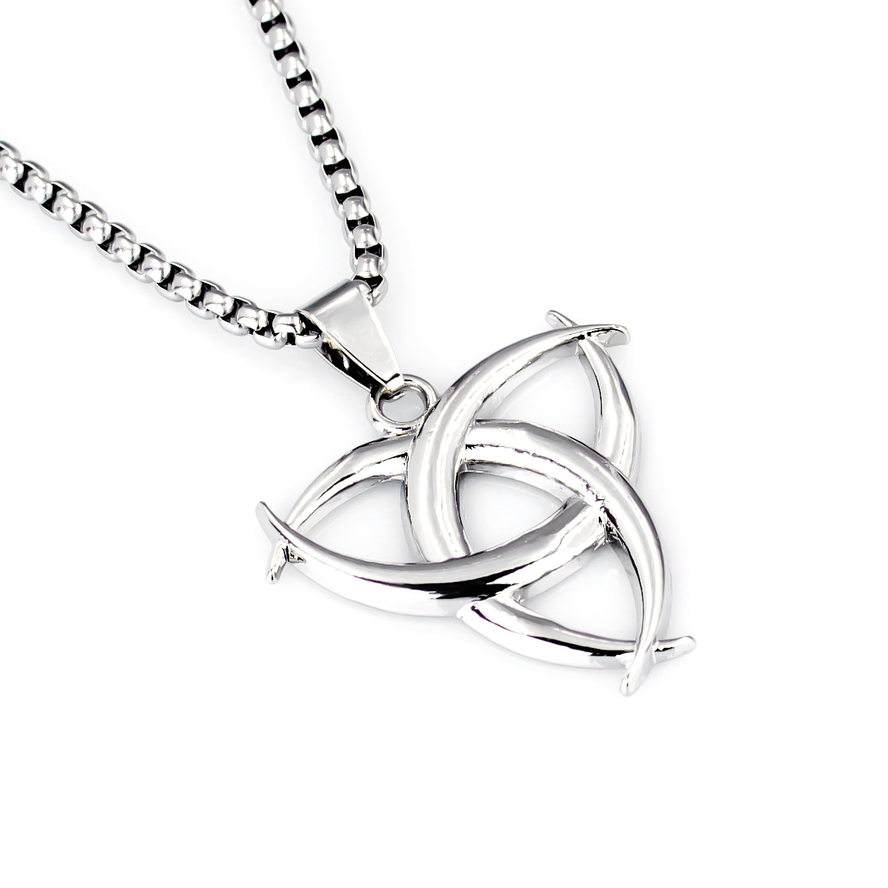 2026 New European and American Fashion Jewelry Wholesale Personality Triangle Festival Stainless Steel Necklace Pendant Men's Fashion Pendant