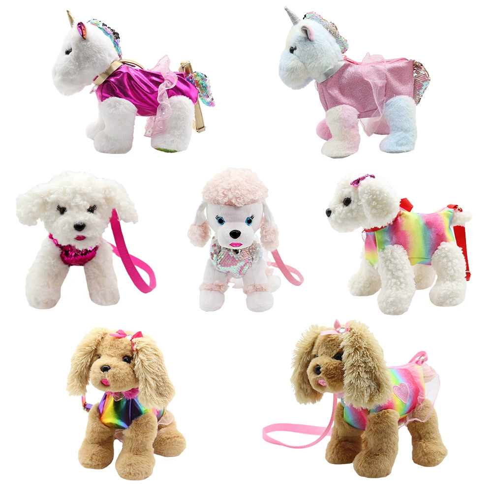 В наличии плюшевые животные Собака Сумка Одевания Красочные Плюшевые игрушки Детские модные милые портмоне