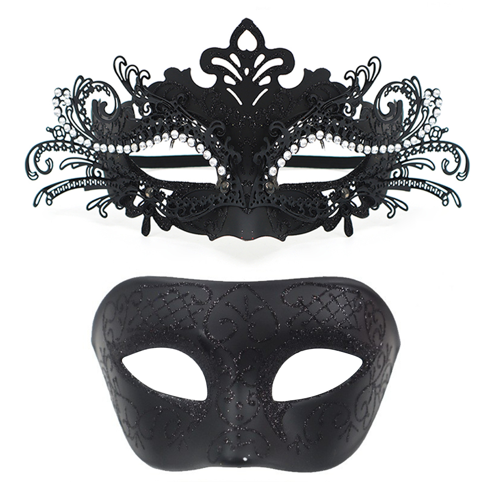 Ventas transfronterizas máscaras de hierro forjado de plástico de alta calidad máscaras de maquillaje de plástico pintadas máscaras de carnaval