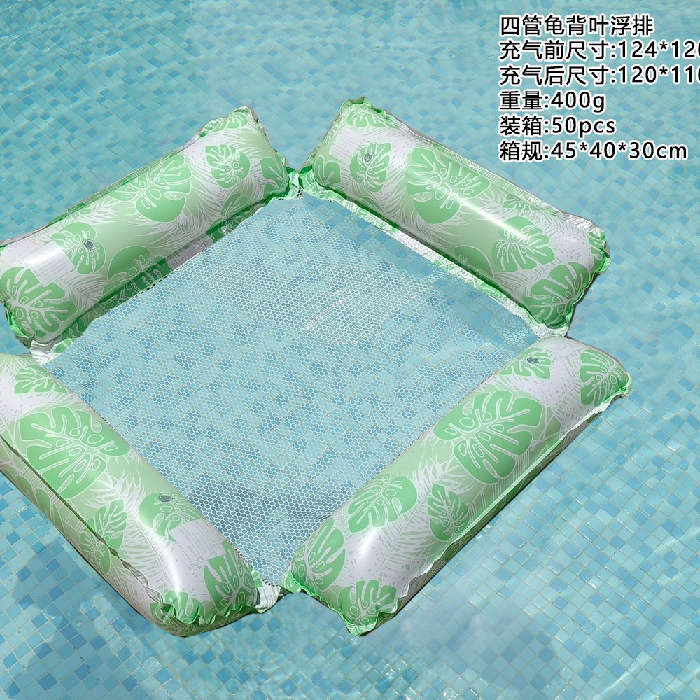 Transfronterizos hinchables flotantes plegables camas flotantes de malla hamaca acuática una sola persona piscina flotante silla reclinable al por mayor