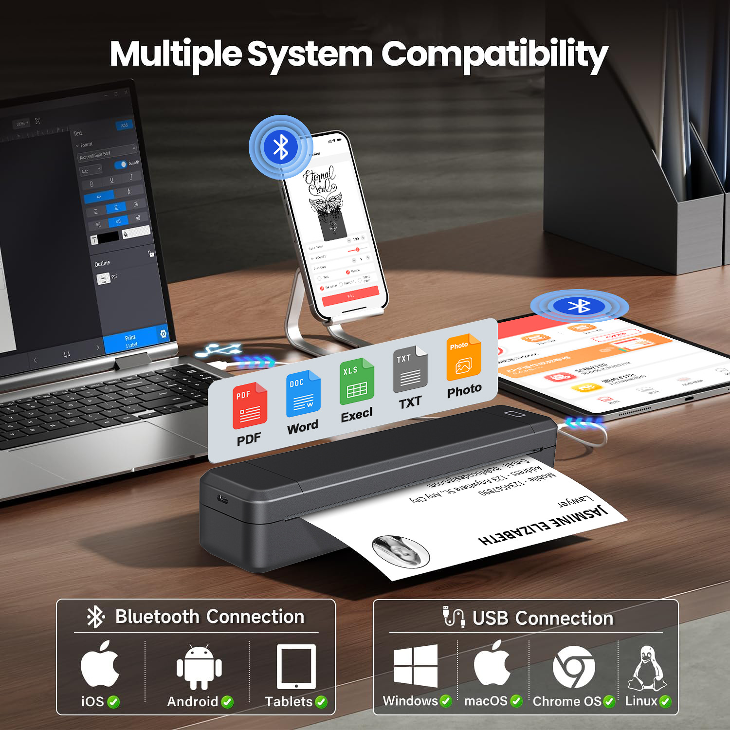 Printer, handheld tattoo, x8, bluetooth, (Cross-border trading)