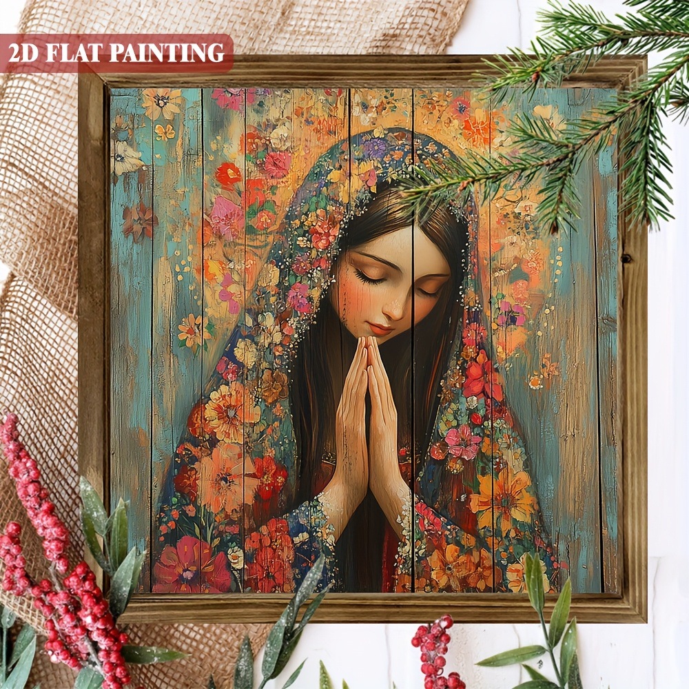 Cute retro double-layer wooden photo frame for bedroom
