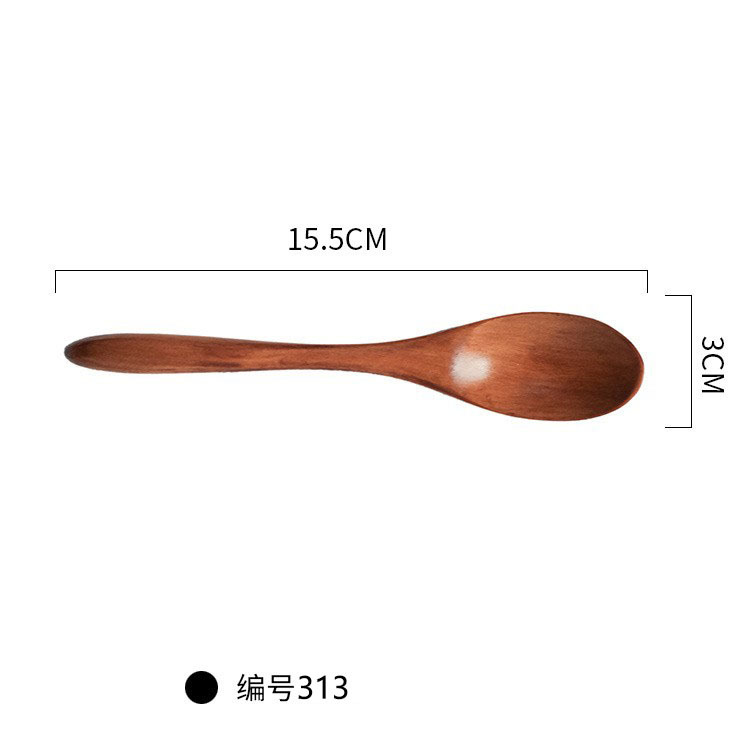 15.5*3cm 오래된 페인트 반원 손잡이 뾰족한 숟가락-313