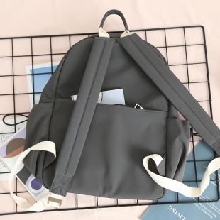 Forest Style Versatile Simple Pure Color Backpack Female Japanese and Korean Fashion Casual School Bag Female College Student Backpack