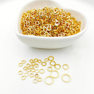 Gold-plated color-preserving closed ring gasket spacer diy handmade bracelet necklace earrings spacer jewelry accessories material