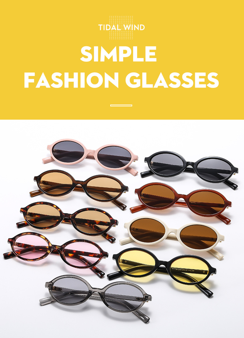 45g Weight Full Frame Glasses Structure Sunglasses, Glasses Classification PC, UV400 Protection Lens Material Oval Frame Glasses Style Casual, Travel, Beach Occasion Oval Pattern Women's Gender Vacation, Streetwear Style Vacation Streetwear Oval PC UV400 Protection Oval Frame Full Frame Women's Sunglasses 无