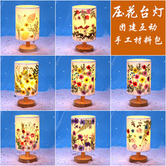 Pressed Flower Lamp DIY Creative Dried Flower Making Materials Mother's Day Brain-Teasing Dried Flower Lamp Bedside Lamp Decor