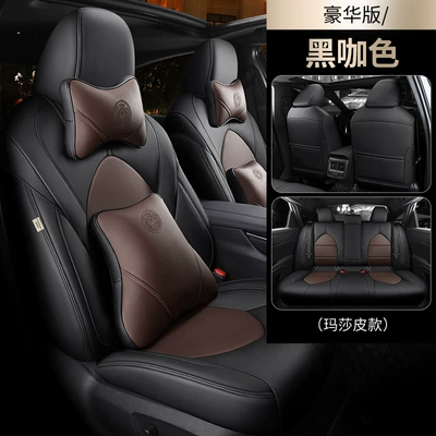 Modelə uyğun (Original) oturacaq örtükləri – leather material car seat cover - black-brown-deluxe-edition-wear-resistant-leather
