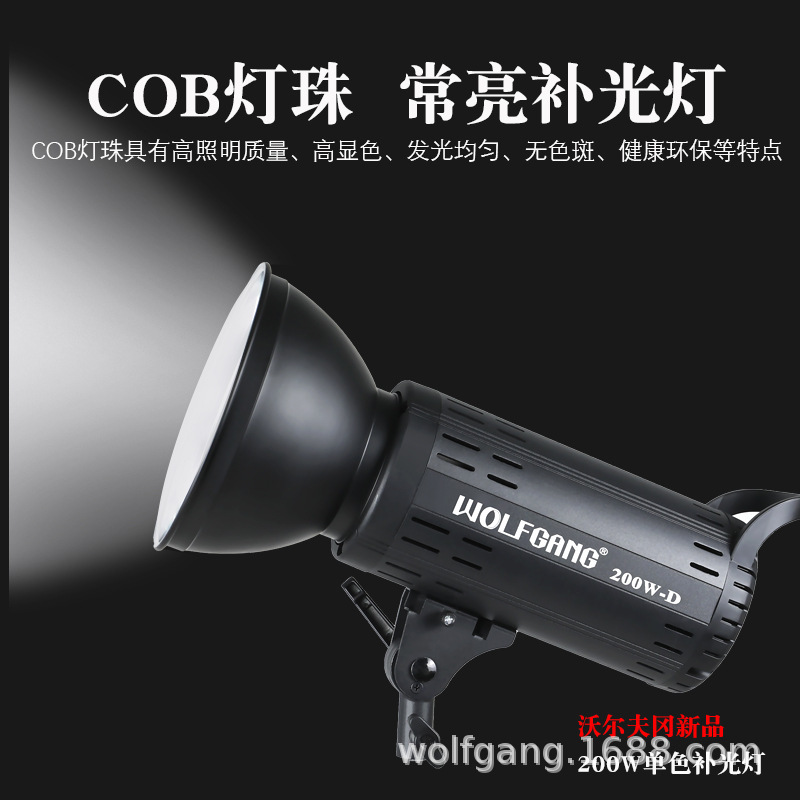 Special Offer: Wolfgang Wolfgang 200W Single-Color Fill Light for Live Streaming, Dedicated Studio Continuous Lighting for Photography