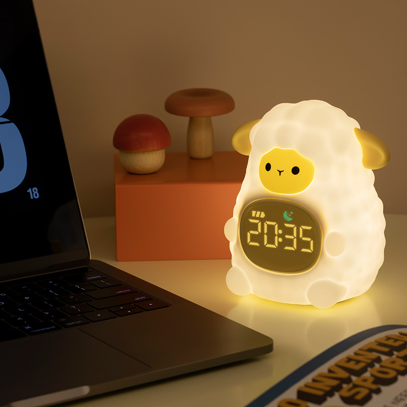 Animal Party Dinosaur Oveja Conejo Reloj electrónico para niños Multifuncional Estudiante Sleep Inteligente Despierta junto a la cama Alarma