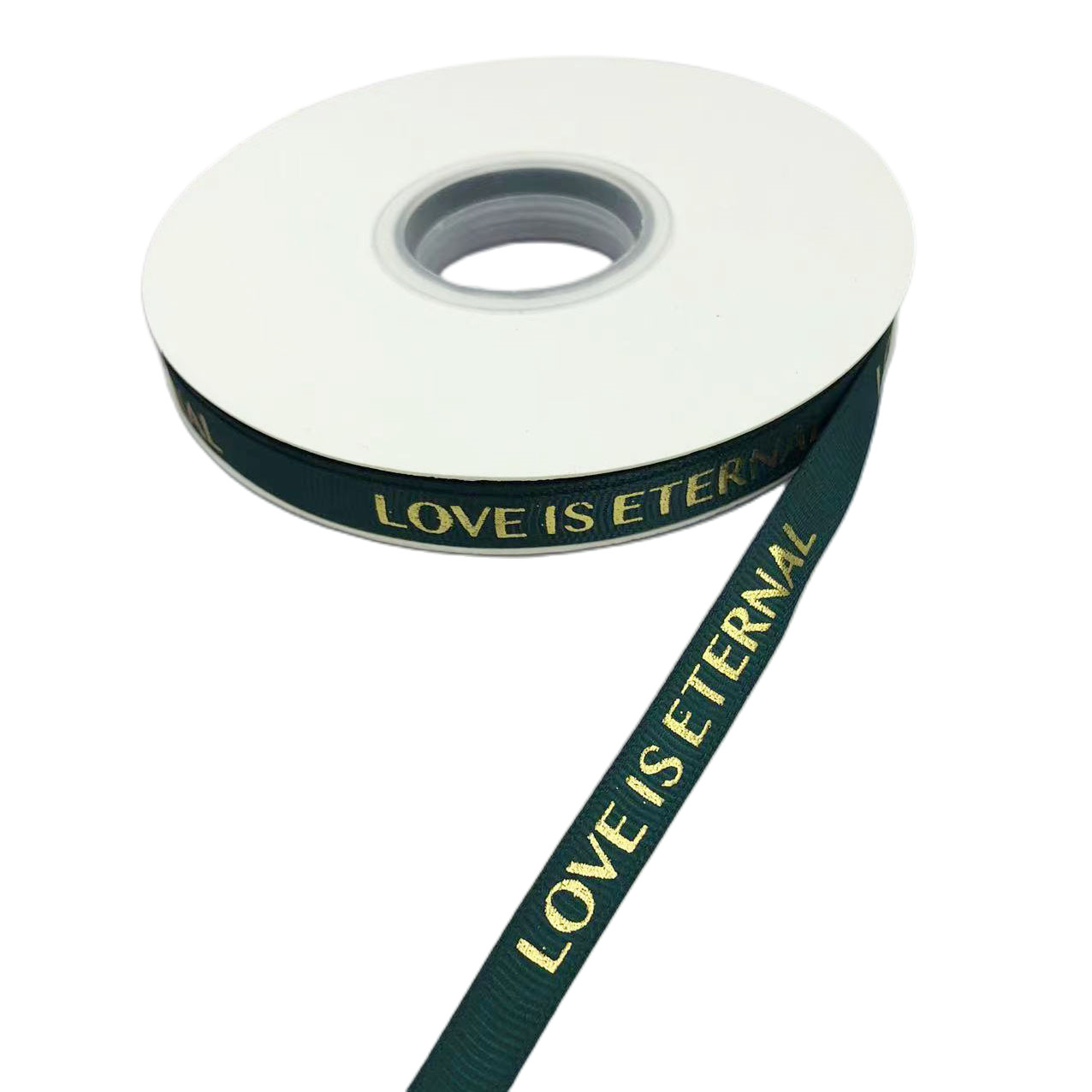 1cm50码烫金丝带墨绿色_副本