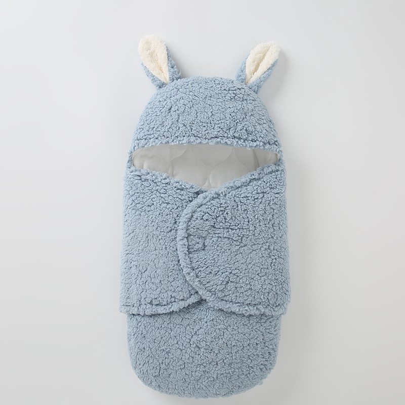 Bebé recién nacido Otoño e Invierno Cachemira engrosada edredón swaddling anti-kick edredón entrega habitación paquete orden anti-shock saco de dormir