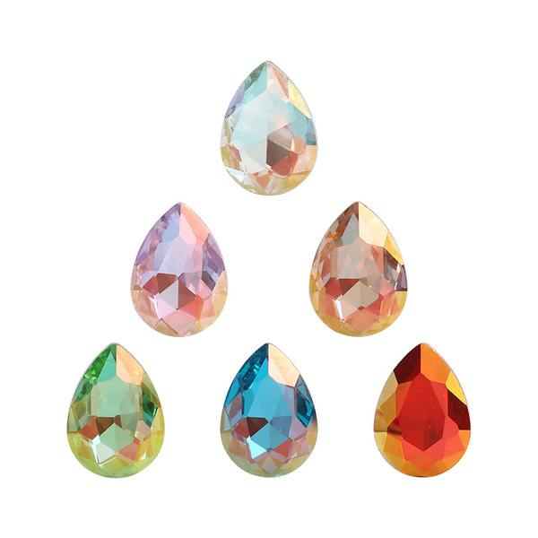Glass silver washing drop-shaped