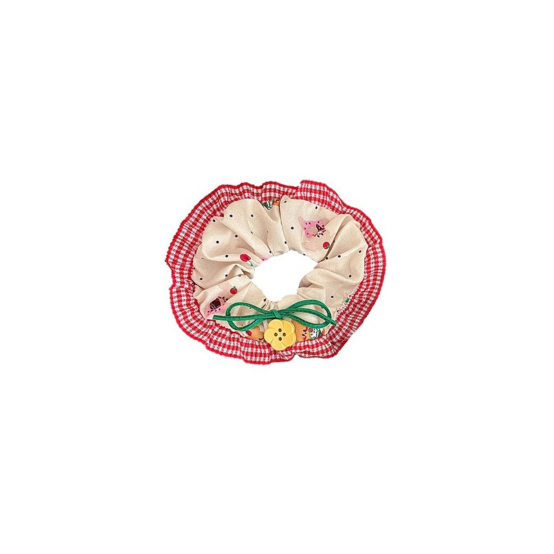 Nudo de encaje pequeño coreano, lazo para el cabello de intestino grueso, lazo de encaje de cola de caballo para mujer, cuerda para el cabello fresca, cuerda para el cabello de alto valor para niña