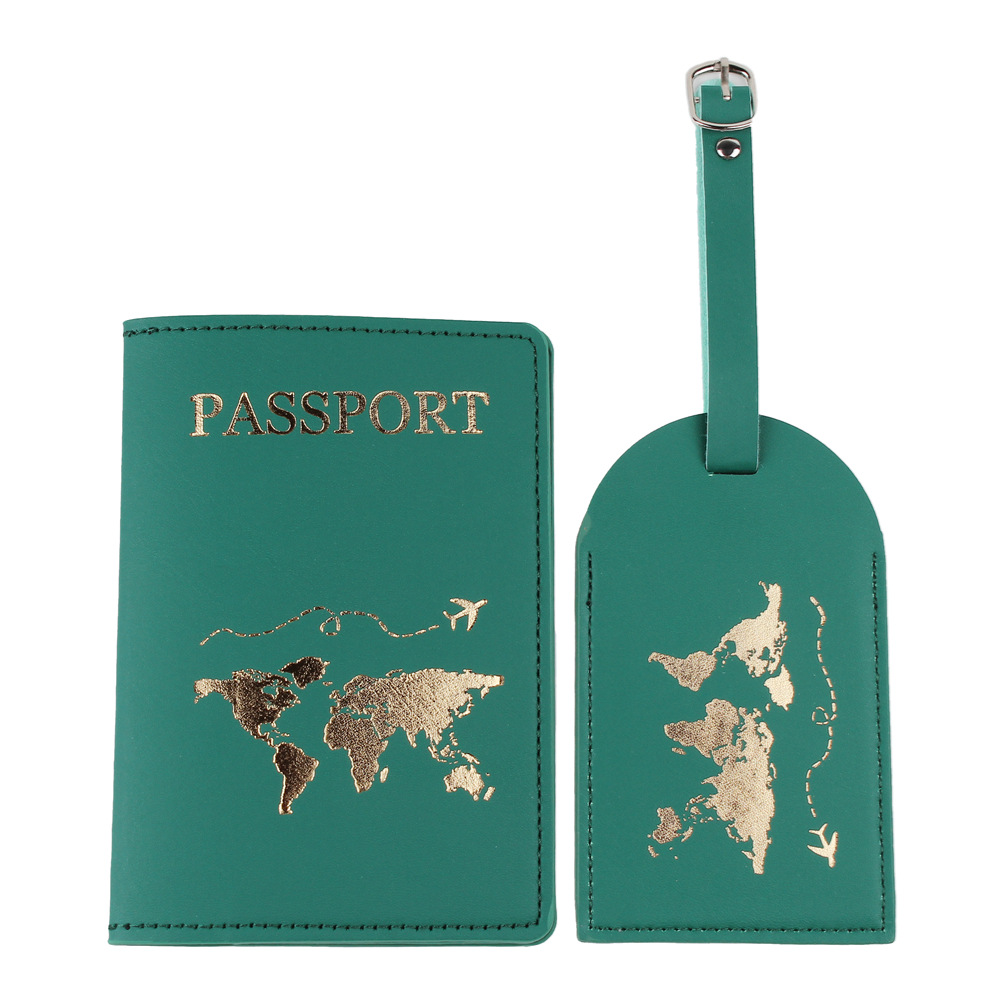 Listado de equipaje transfronterizo tarjeta de embarque de aeronaves PU en stock Mapa de cuero protección de pasaportes