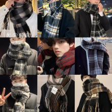 围巾情侣款一对冬季男女学生2025新款秋冬韩系氛围感白色显白小众