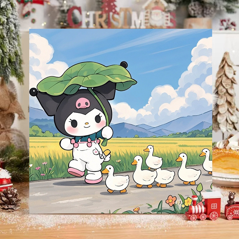 现货批发数字油画diy填色儿童简约手绘涂鸦新中式摆摊丙烯油画|undefined