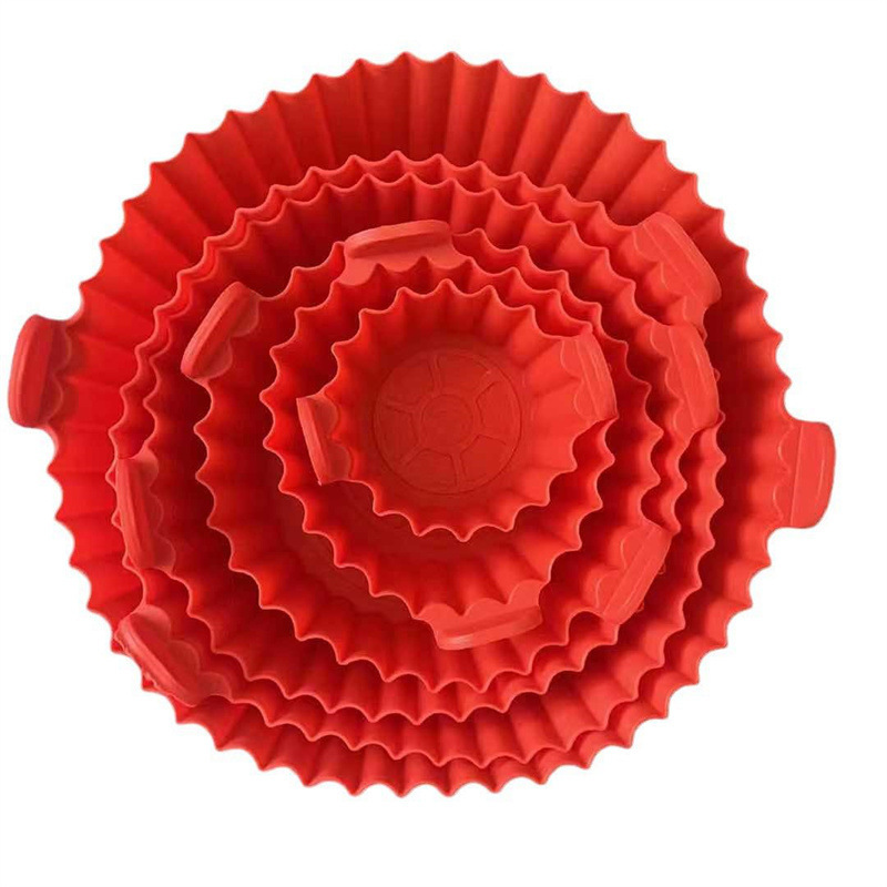 Transfronterizos Amazon AIRFRYER aire de silicona freidora de aire friedora tazón freidora de silicona azul bandeja de tostada