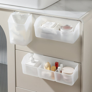 New Household Kitchen Storage Box Cabinet Door Wall Hanging Storage Basket Kitchen Dormitory Hanging Basket 9007-5 9008-5