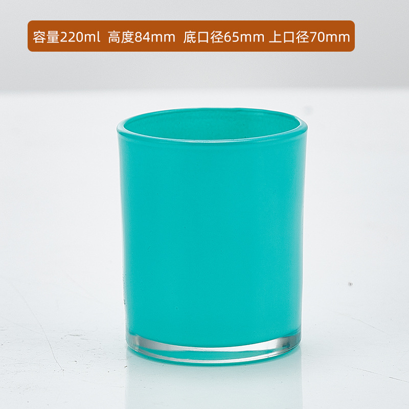 Candelaria de banano cubierta de banda de vidrio de colores vela DIY taza vacía dormitorio recipiente de candelaria de banano en candelabros