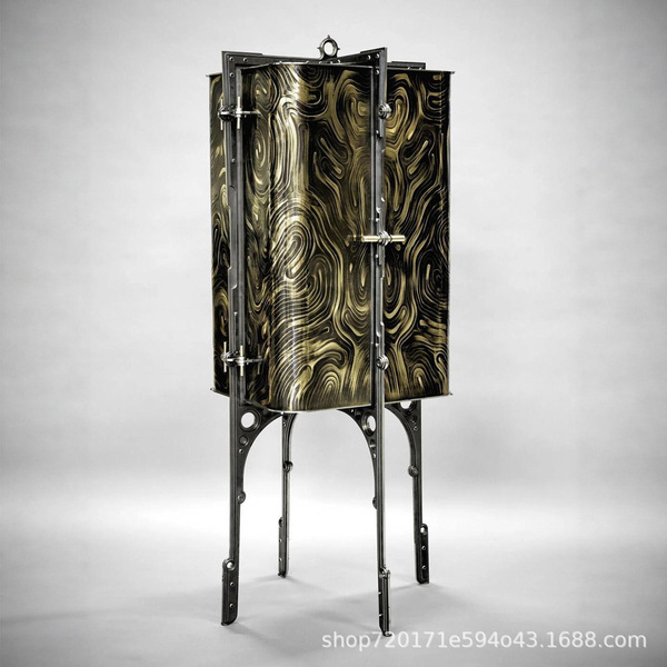 Italian light luxury metal wine cabinet villa luxury home designer…