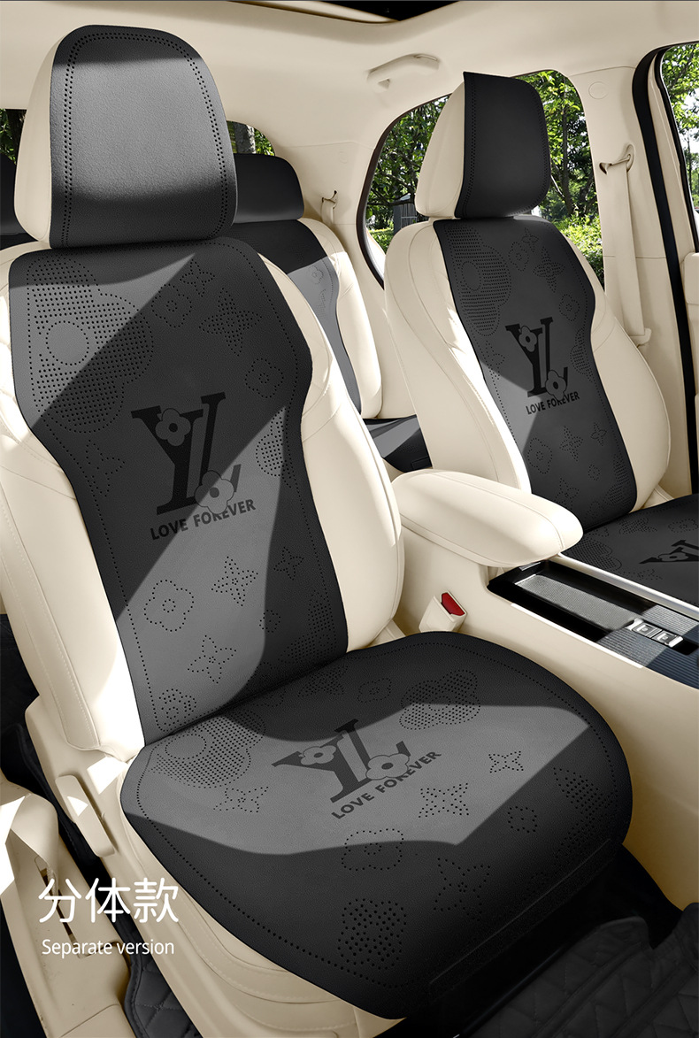 26 Types of Car-Specific Three-Piece Set of All-Season Suede Non-Slip Breathable Seat Covers for Driver, Passenger, and Rear Seats