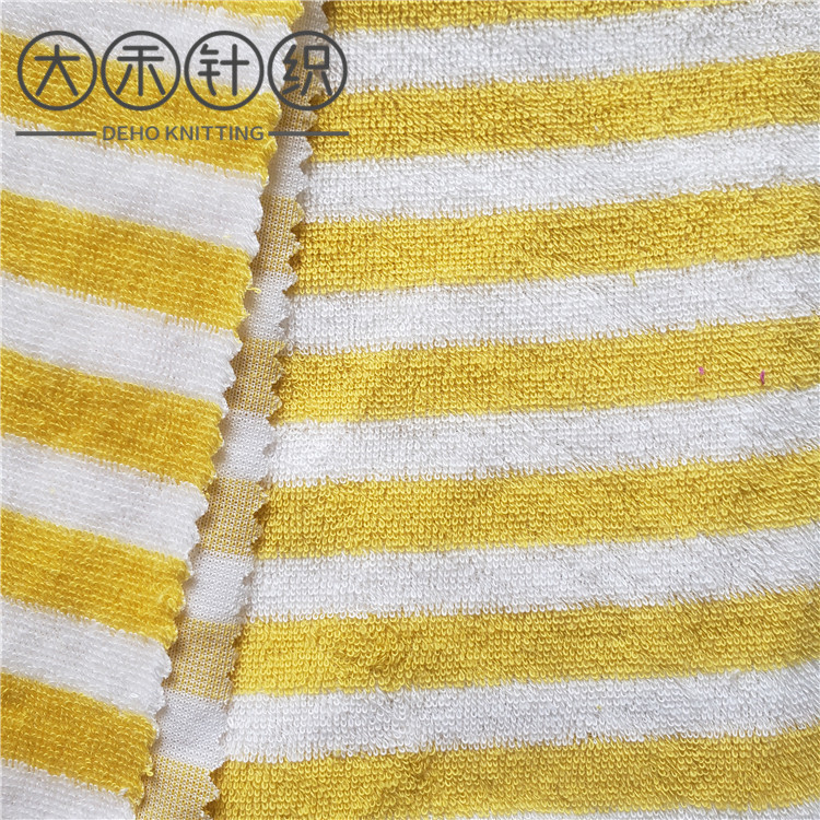厂家生产各种规格克重素色 彩条单面毛圈布 隔尿垫Pu复合毛巾布