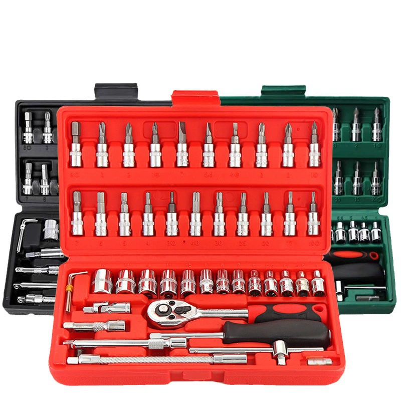 Tools set, wrench, 46 pieces