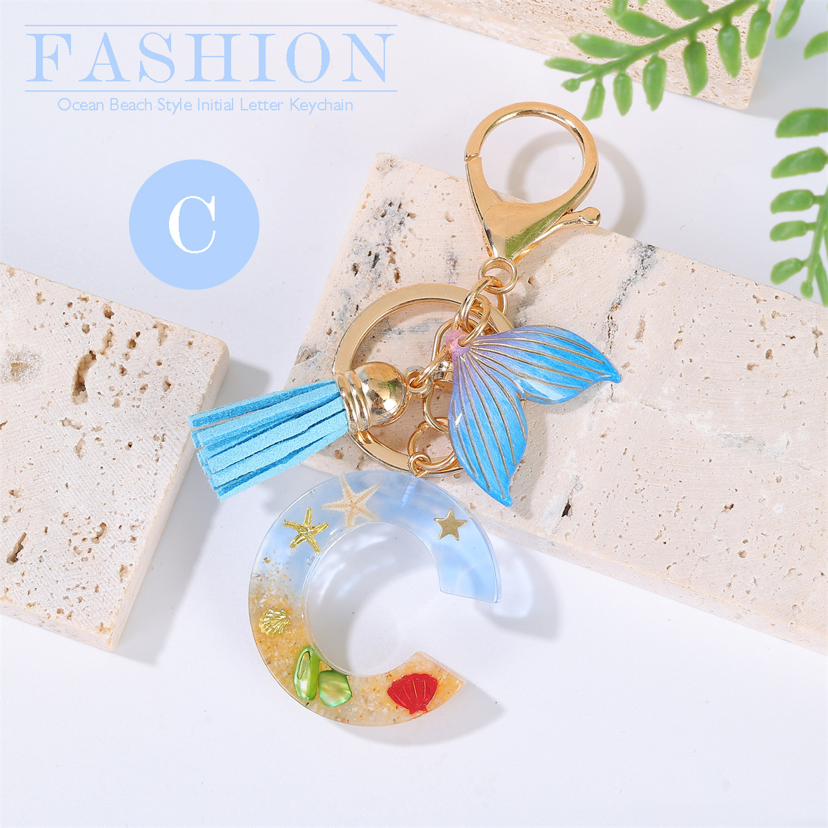 20g Weight Bag Pendant, Keychain Classification Daily Occasion Epoxy Material Letter, Fish Tail Pattern Women's Gender Sweet Style Sweet Letter Fish Tail Epoxy Women's Bag Pendant Keychain 4