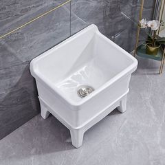 モップを洗う池の家庭用ベランダのトイレの一体式の小さいサイズのモップを洗う池の床に置く式の高い足の陶磁器の切り株の昌震