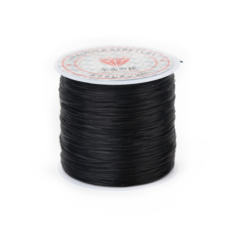 Suministro 0,8mm cuentas de cristal planas hilo elástico extensión del pelo accesorios DIY material de cuentas cuerda pulsera cuerda al por mayor