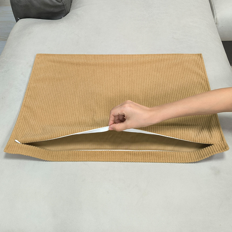 新品コーデュロイ長方形ソファクッション抱き枕大クッションリビングベッドバックカバー高級感